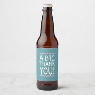 Étiquette Pour Bouteilles De Bière Un grand merci à la bouteille de bière étiquett