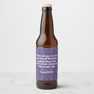 Étiquette Pour Bouteilles De Bière Versets de la Bible Guérir l'Écriture Citation Exo