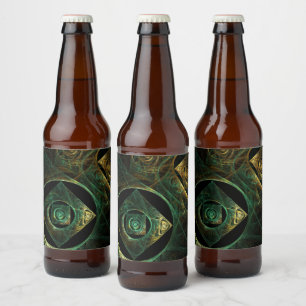 Étiquette Pour Bouteilles De Bière Vibrations magiques Art Abstrait