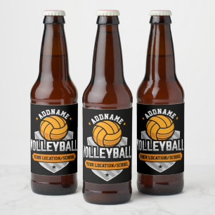 Étiquette Pour Bouteilles De Bière Volleyball AJOUTER TEXTE École Varsity Team Joueur