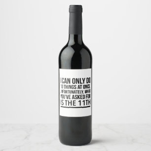 Étiquette Pour Bouteilles De Vin 10 choses à la fois noires