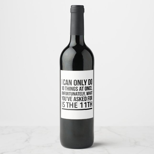 Étiquette Pour Bouteilles De Vin 10 choses à la fois noires (Devant)