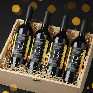 Étiquette Pour Bouteilles De Vin 13ème anniversaire Mariage de la Citrine