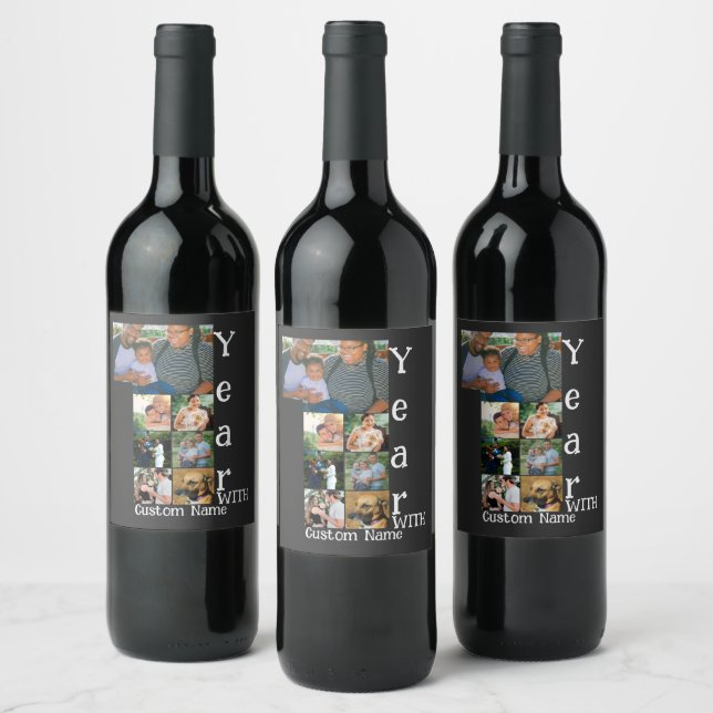 Étiquette Pour Bouteilles De Vin 1er anniversaire mariage personnalisé 7 photo coll (Bouteilles)