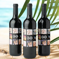 30e anniversaire photo collage noir