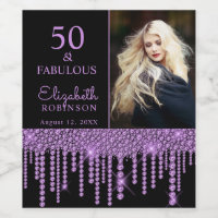 50 et Fabulous Purple Drips Pearl fête d'anniversa
