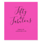 50 Fabuleux Neon rose Nom 50e anniversaire