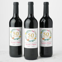 50e anniversaire du Mariage couronne de fleurs dor