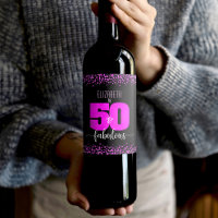 50e anniversaire fabuleux points en feuille rose c