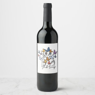 Étiquette Pour Bouteilles De Vin 86 47 T-shirt Floral anti-Trump, Président de l'op
