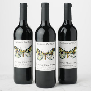 Étiquette Pour Bouteilles De Vin Abraxas grand ulariata, The Magpie Moth Color Imag