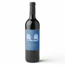 Adirondack Beach Chaises Azure Blue White Mariage