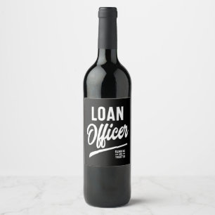 Étiquette Pour Bouteilles De Vin Agent de prêt Titre du poste Cadeau