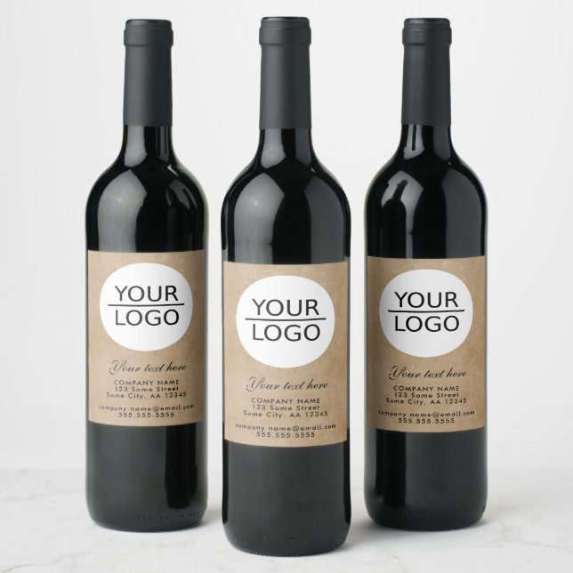 Étiquette Pour Bouteilles De Vin Ajouter votre logo Texte personnalisé Promotion Be (Bouteilles)