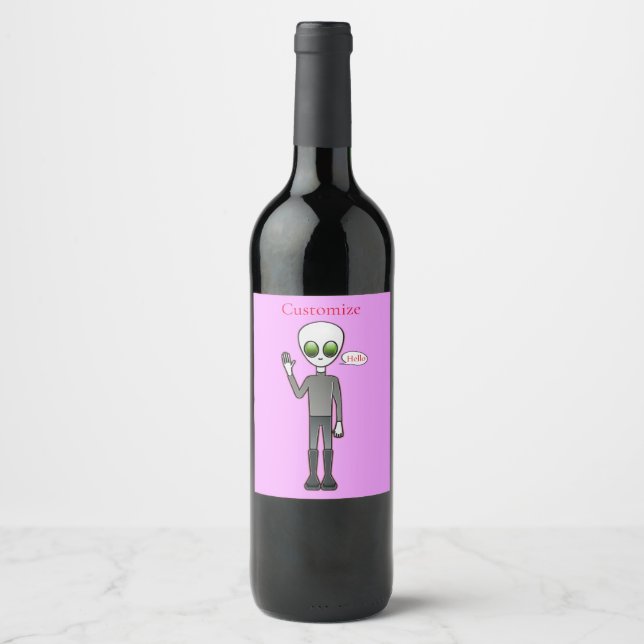Étiquette Pour Bouteilles De Vin Alien courtois Thunder_Cove (Devant)