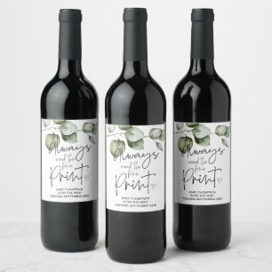 Étiquette Pour Bouteilles De Vin Always Read the Fine Print Pregnancy Announcement