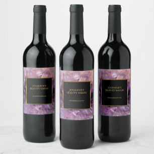 Étiquette Pour Bouteilles De Vin Améthyste violet promotion professionnelle