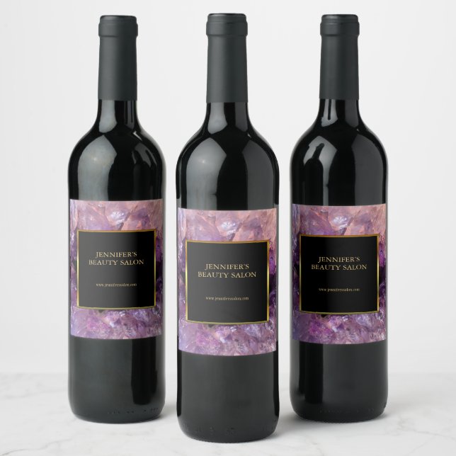 Étiquette Pour Bouteilles De Vin Améthyste violet promotion professionnelle (Bouteilles)