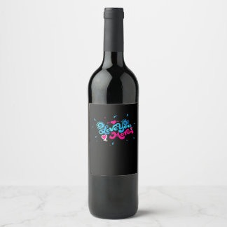Étiquette Pour Bouteilles De Vin Amour pour vous, typographie propre Style
