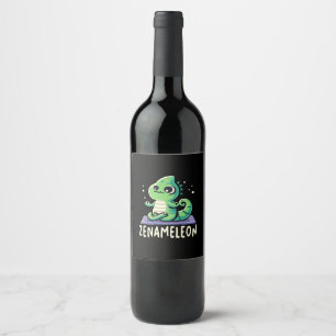 Étiquette Pour Bouteilles De Vin Amoureux du caméléon