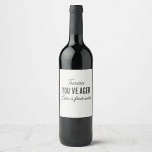 Étiquette Pour Bouteilles De Vin Amusant Anniversaire Personnalisé Fin
