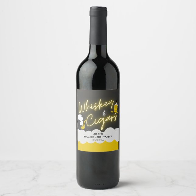 Étiquette Pour Bouteilles De Vin Amusante fête de célibataire (Devant)