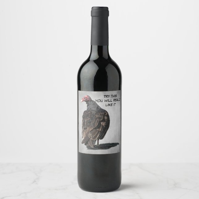 ÉTIQUETTE POUR BOUTEILLES DE VIN ANCIEN BUZZARD (Devant)
