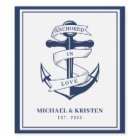 Ancré dans l'amour blanc Mariage d'Ancres nautique