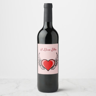 Étiquette Pour Bouteilles De Vin Angel Heart