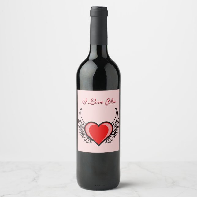 Étiquette Pour Bouteilles De Vin Angel Heart (Devant)