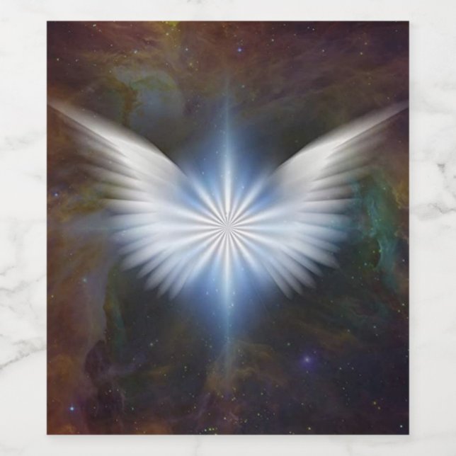 Étiquette Pour Bouteilles De Vin Angel Wings (Étiquettes simples)