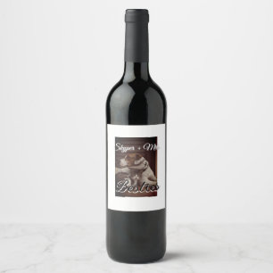 Étiquette Pour Bouteilles De Vin Animaux de compagnie amis besties ajouter nom anim