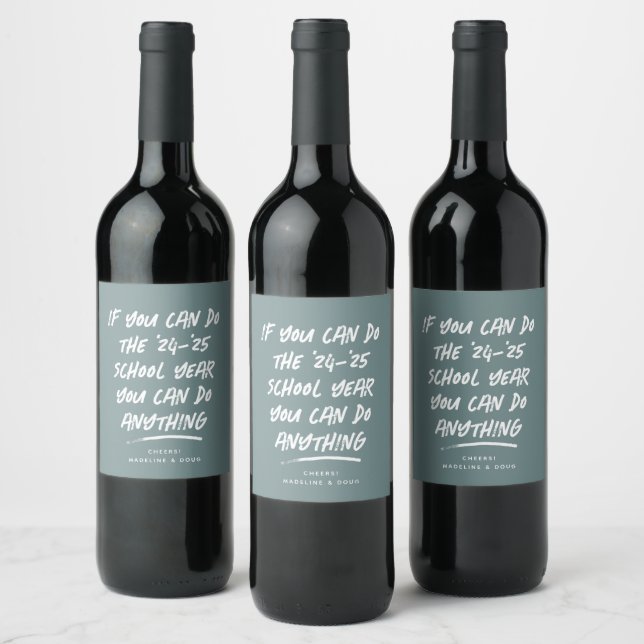 Étiquette Pour Bouteilles De Vin Année scolaire appréciation des enseignants drôle  (Bouteilles)