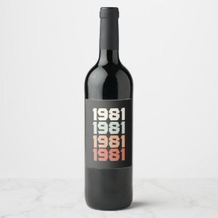 Étiquette Pour Bouteilles De Vin Anniversaire Vintage personnalisé