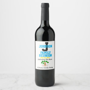 Étiquette Pour Bouteilles De Vin Any Name Family Reunion with Any Date -