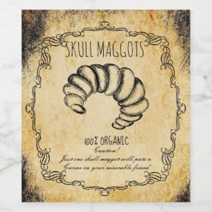 Étiquette Pour Bouteilles De Vin Apothecary halloween vintage Crâne magie