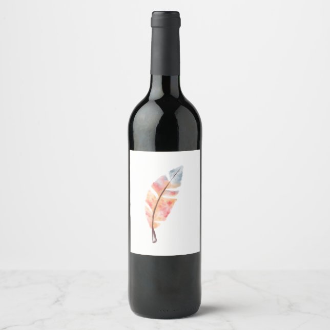 Étiquette Pour Bouteilles De Vin Aquarelle (Devant)