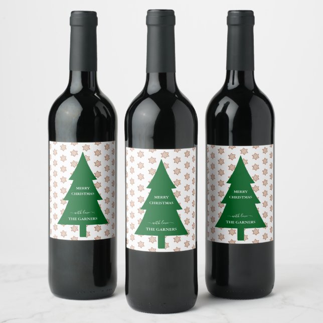 Étiquette Pour Bouteilles De Vin Arbre de Noël (Bouteilles)