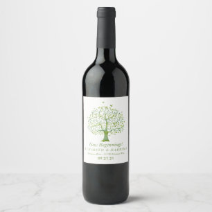 Étiquette Pour Bouteilles De Vin Arbre de vie, mariage élégant