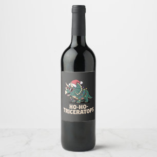 Étiquette Pour Bouteilles De Vin Arbre Drôle Rex Dinosaure Vacances Humour