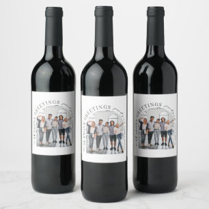 Étiquette Pour Bouteilles De Vin Arc moderne affaires photo Noël