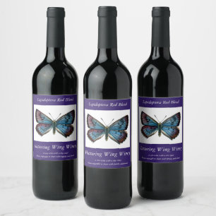 Étiquette Pour Bouteilles De Vin Arion glaucopsyche - Le Grand Papillon Bleu