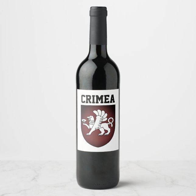 Étiquette Pour Bouteilles De Vin Armoiries de Crimée (Devant)