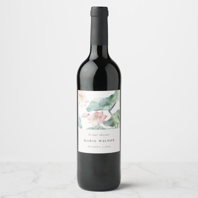 Étiquette Pour Bouteilles De Vin Arrose de mariage moderne rustique pastel (Devant)