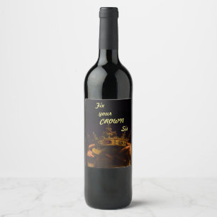Étiquette Pour Bouteilles De Vin Art de la couronne