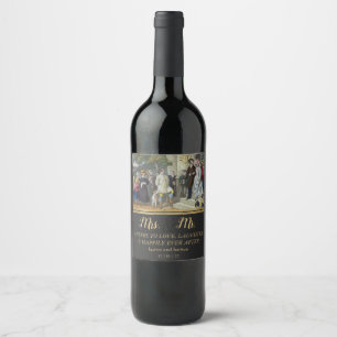 Étiquette Pour Bouteilles De Vin Art de mariée et de chambre vintage