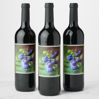 Étiquette Pour Bouteilles De Vin Art élégant