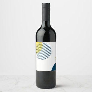 Étiquette Pour Bouteilles De Vin Art urbain abstrait moderne, simple, minimal et te