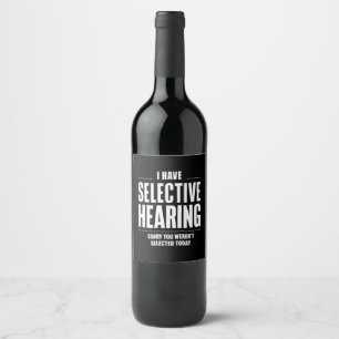 Étiquette Pour Bouteilles De Vin Audience Sélective Désolé Drôle Dire Humoristique