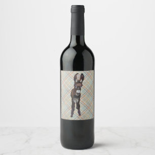 ÉTIQUETTE POUR BOUTEILLES DE VIN AUTOMNE DONKEY & PLAID OWL